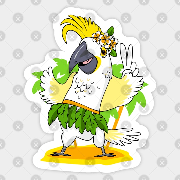 Happy Cockatoo Parrot Sticker by lents